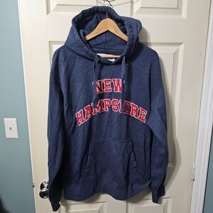 Grey‎ Whale New Hampshire Hoodie Sweatshirt Blue Men's Large Great PreOwned LJ1